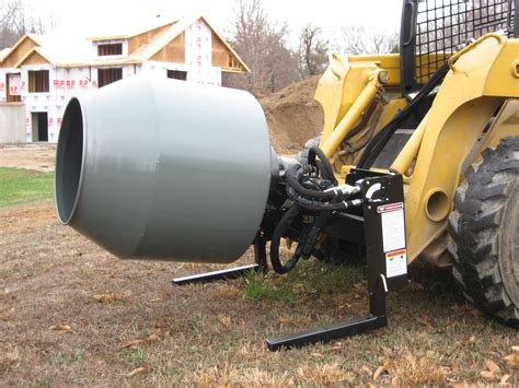 cement mixer attachment for skid steer for sale|homemade skid steer concrete mixer.